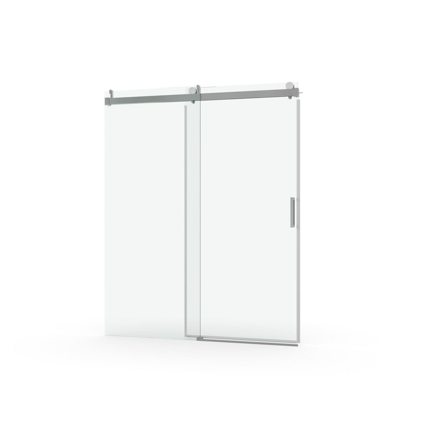 Sleek Soft-Close Frameless Shower Door in Brushed Nickel