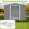 Gray Outdoor Tool Shed – Weatherproof Storage with Lockable Doors