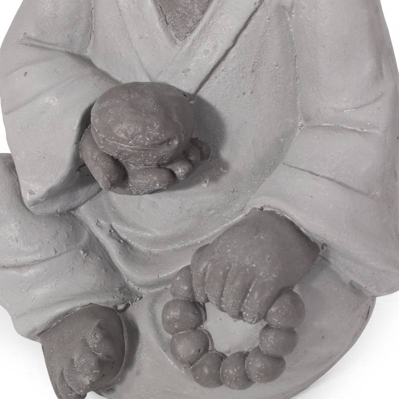 Serene Outdoor Monk Sculpture