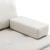 Cozy L-Shaped Sectional Sofa with Ottoman - Plush Beige Comfort for Your Living Room