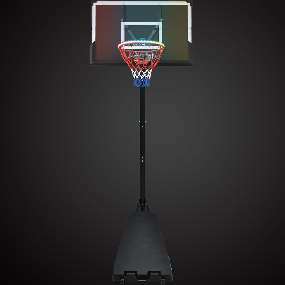 GlowHoops: Adjustable Portable Basketball System for Day and Night Fun