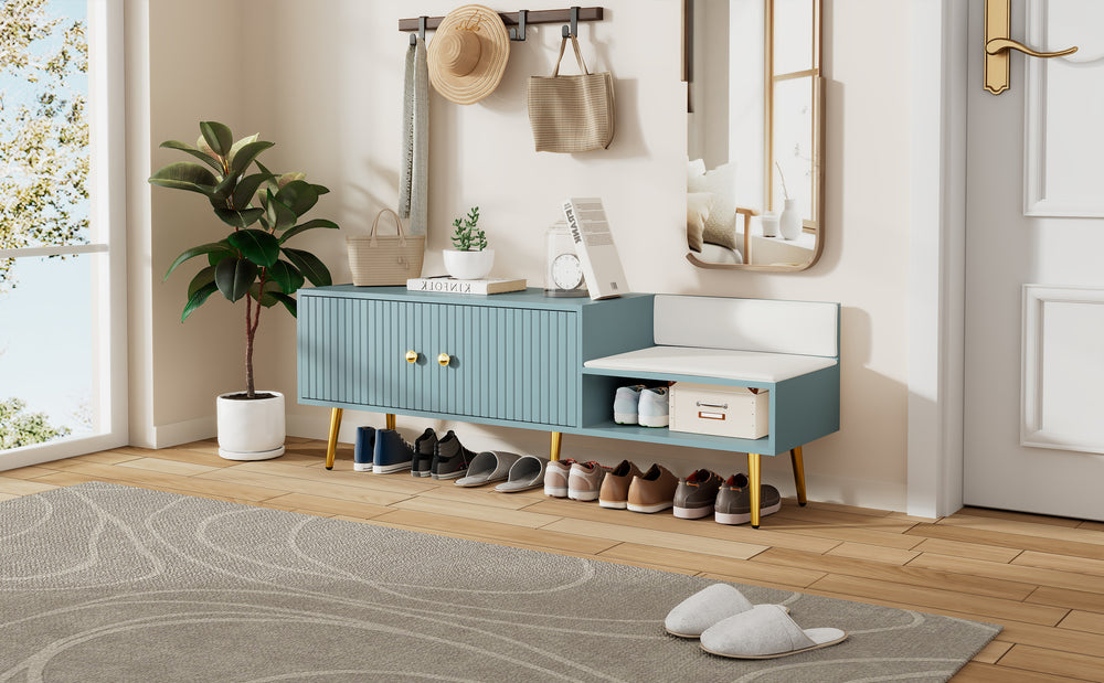 Cozy Modern Shoe Bench with Hidden Storage