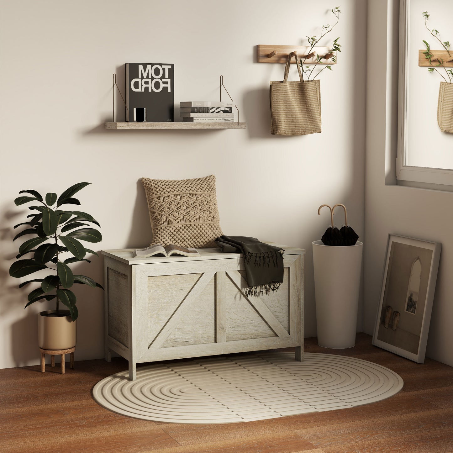 Cozy Farmhouse Lift-Top Storage Chest