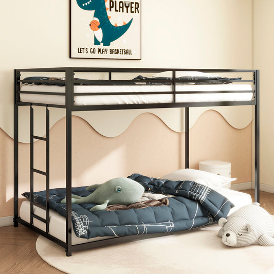 Sturdy Black Metal Bunk Bed – Perfect for Kids and Adults!