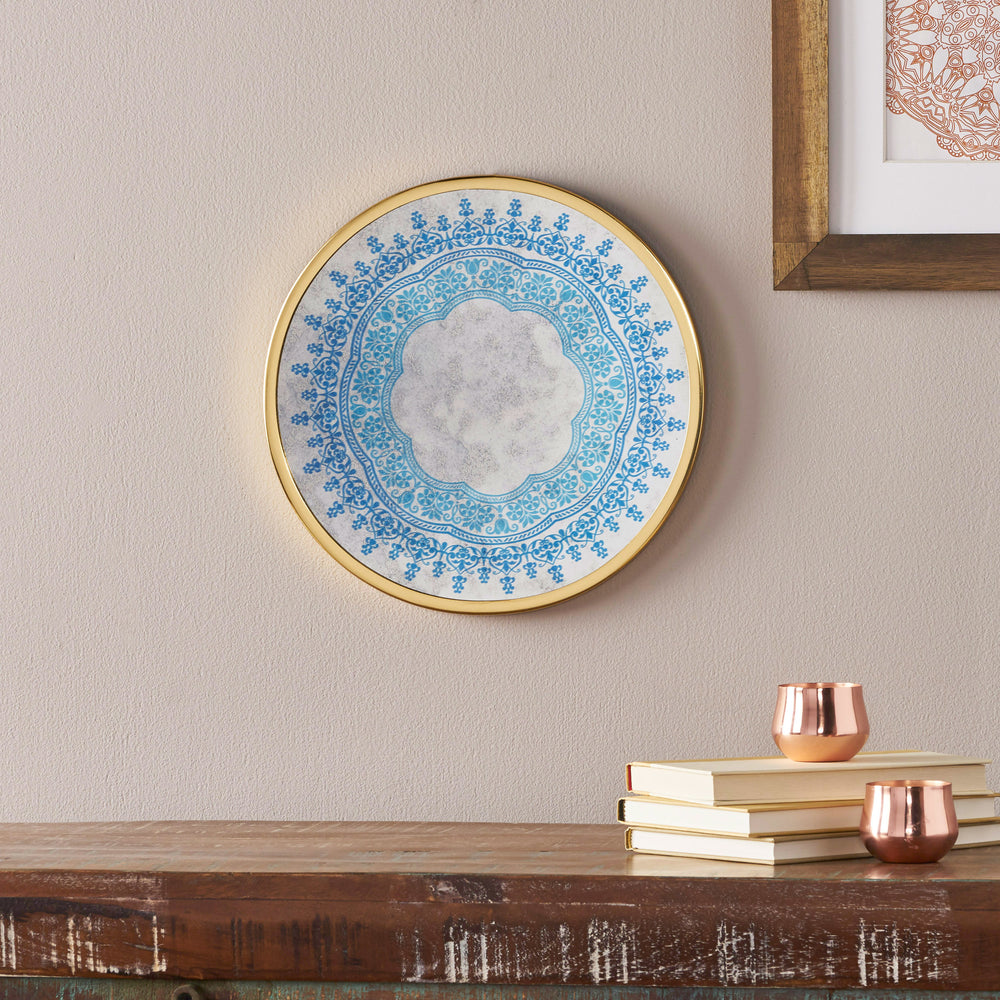 Light Blue Circle Wall Art