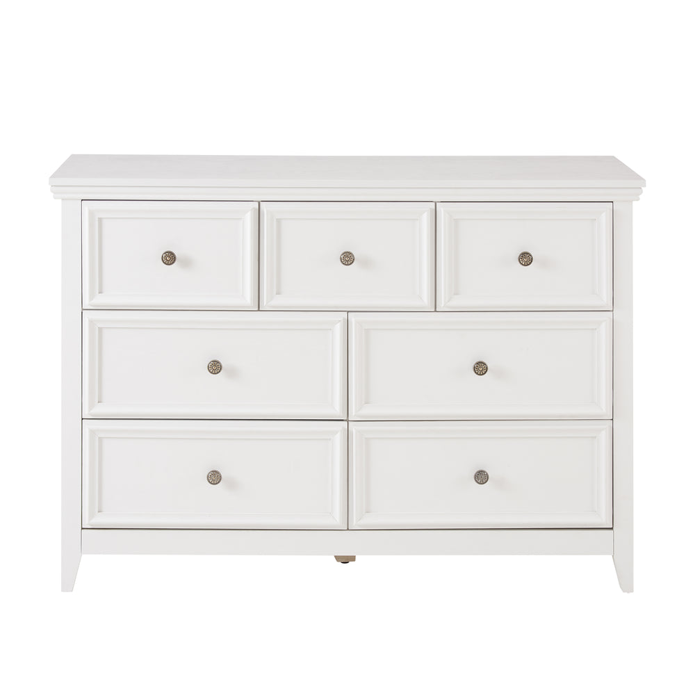 Chic White 7-Drawer Dresser