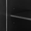 Sleek Black Bathroom Storage Cabinet with Adjustable Shelves