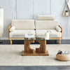 Chic Glass & Wood Coffee Table