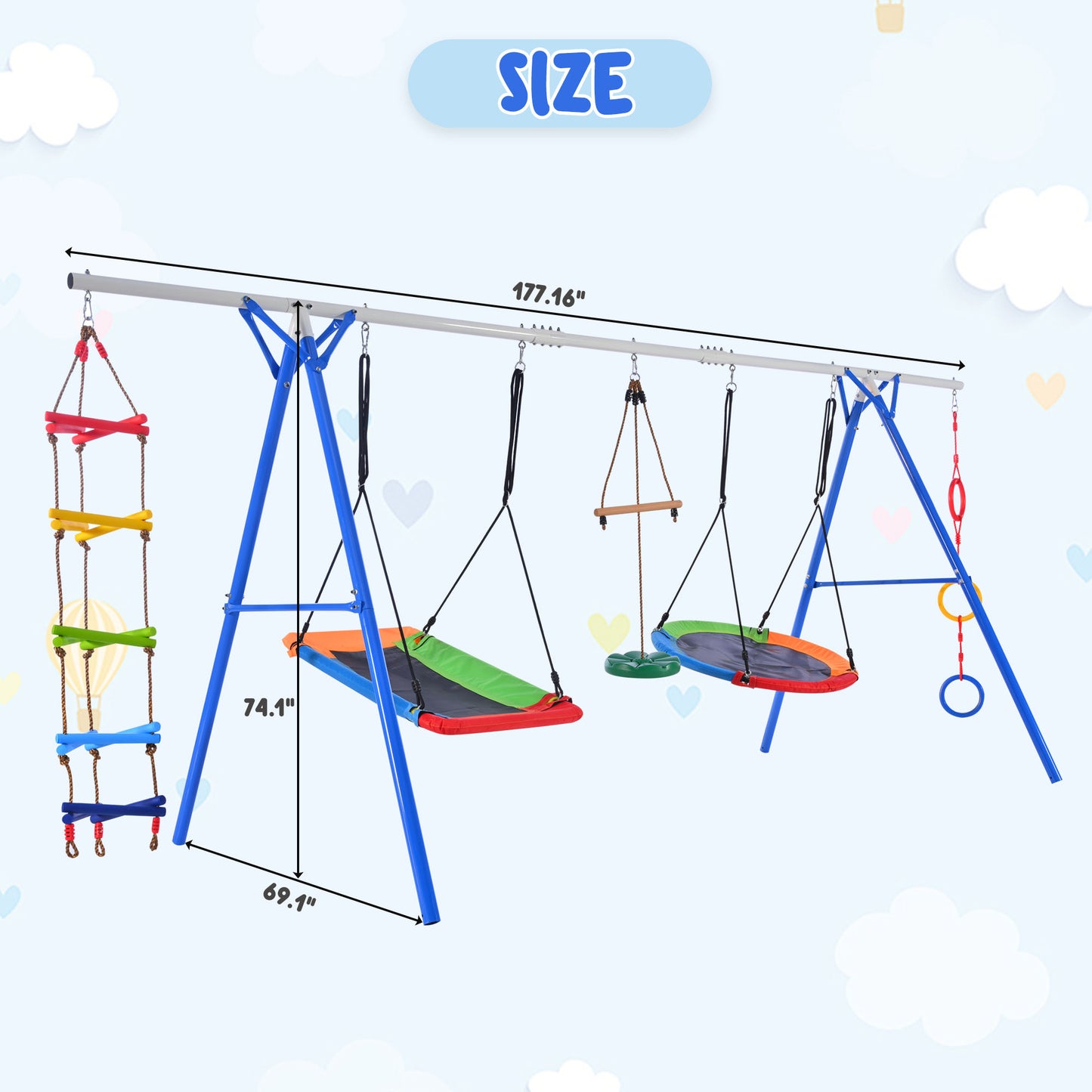 Ultimate Outdoor Toddler Swing and Play Set