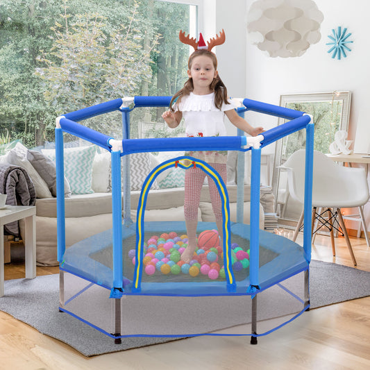 FunJump Toddler Trampoline with Safety Net and Balls