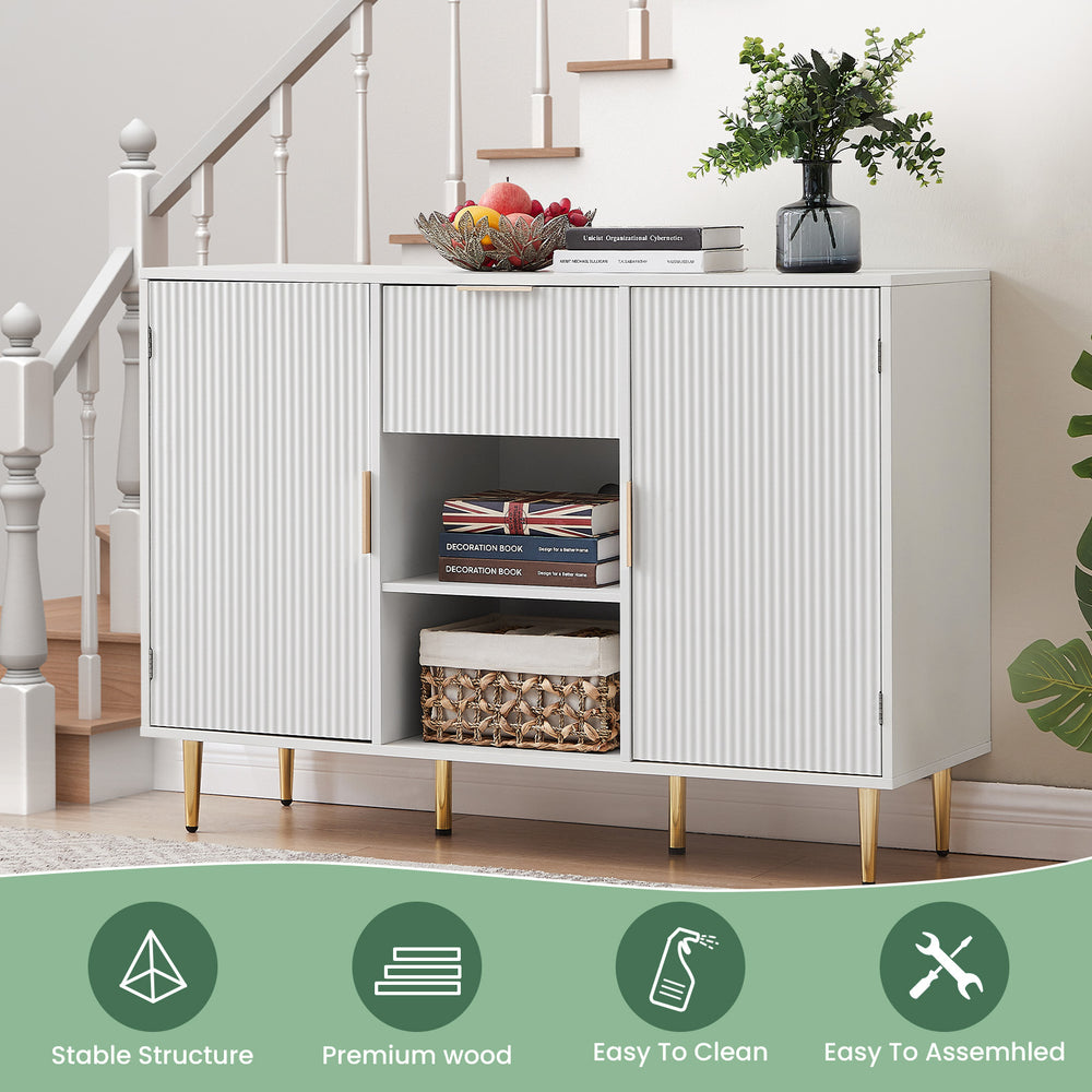 Wave Storage Cabinet with Drawers - Stylish & Versatile Buffet for Any Room