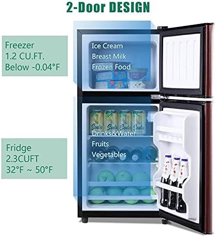 ChillMate Mini Fridge with Freezer - Perfect for Home, Dorm, or Office!