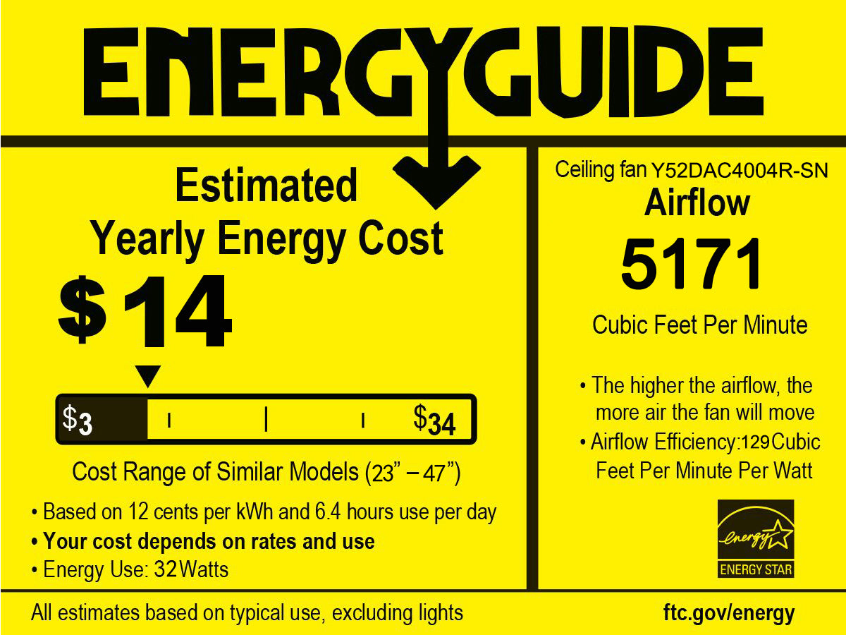 Satin Nickel Dual Shade Ceiling Fan with Remote