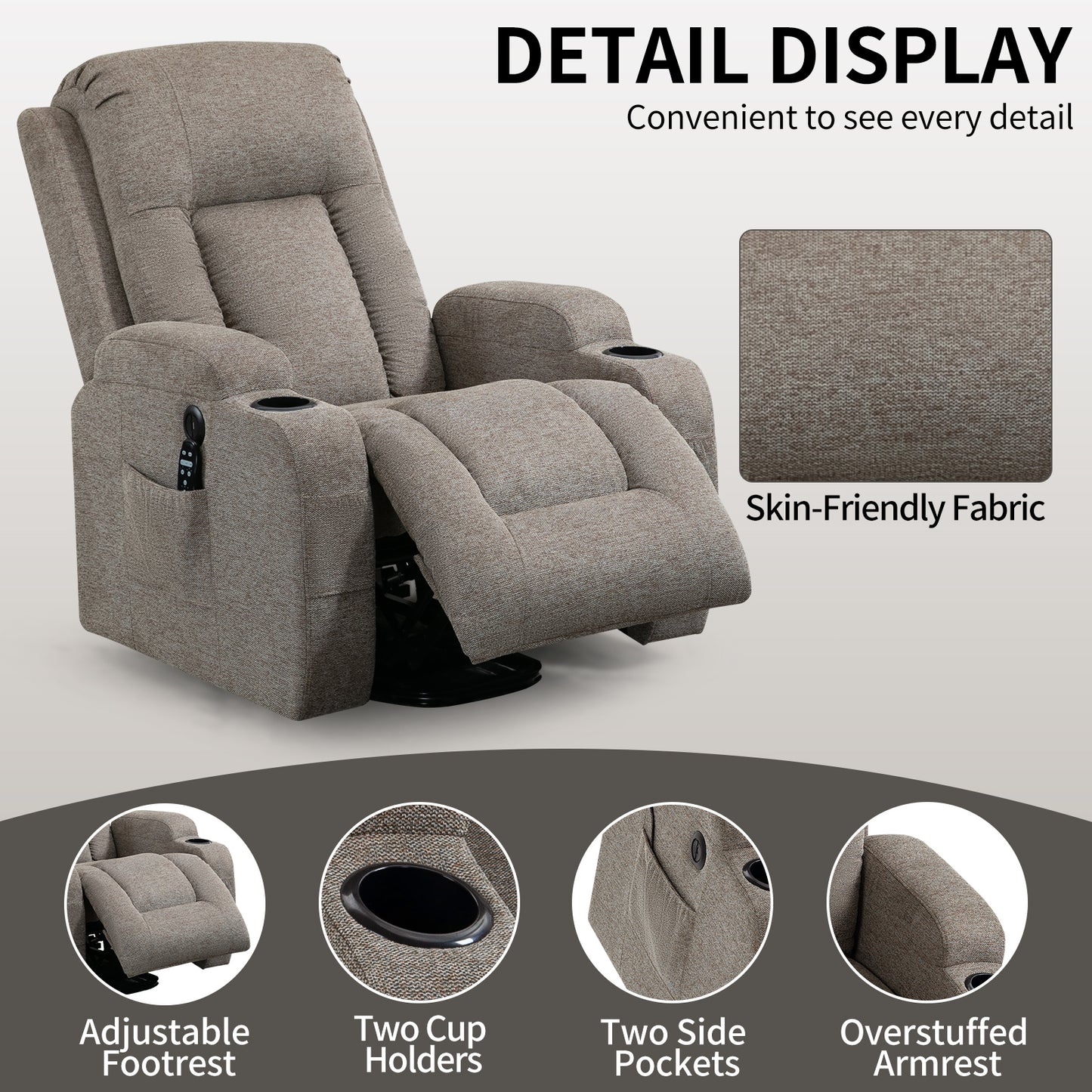 Comfort Plus Lift Recliner: Massage & Heat for Ultimate Relaxation