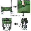 Green Foldable Wagon for Shopping and Beach Fun