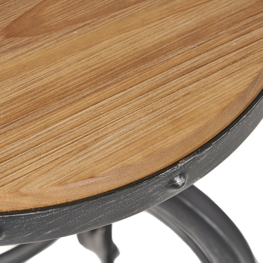 Swivel & Style: Adjustable Barstools with Wood Accent