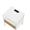 Chic Rattan Side Tables with USB Power and Storage