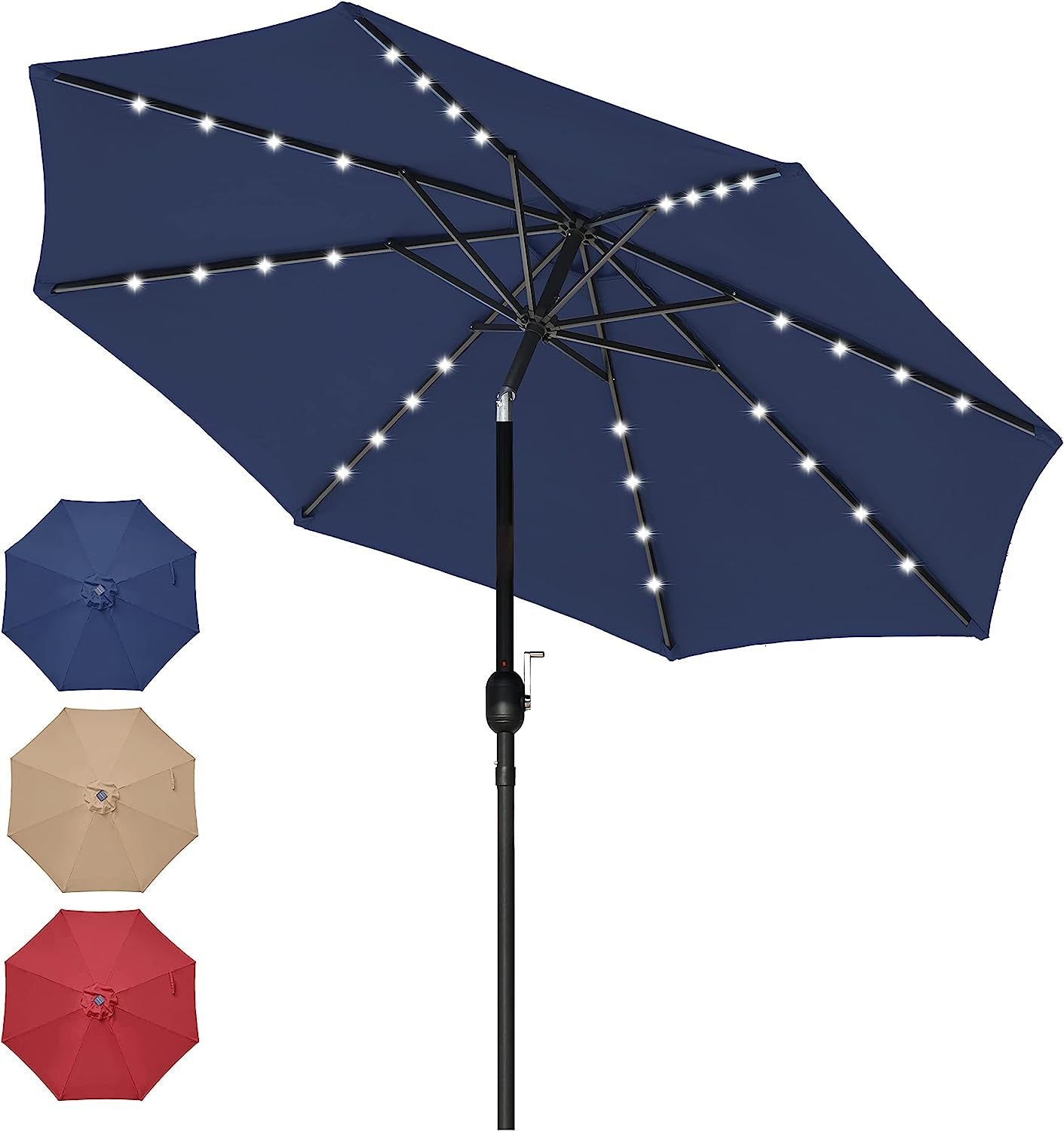 Cozy Glow Solar Patio Umbrella