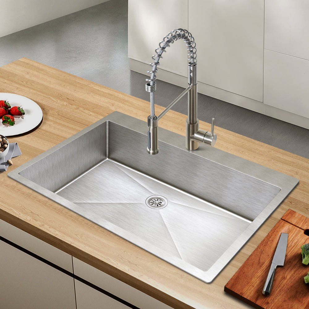 TecaHome All-in-One Stainless Steel Kitchen Sink with Faucet