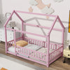 Cozy Pink House Bed for Kids