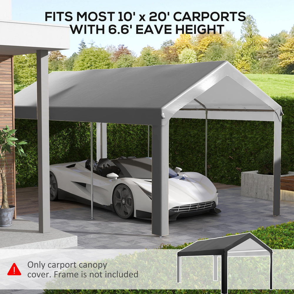 Outsunny Portable Garage Canopy Cover - UV & Water Resistant