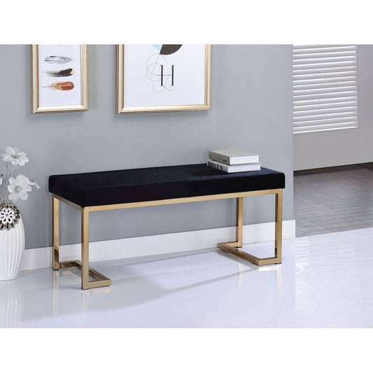 Chic Black & Champagne Boice Bench