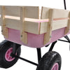 All-Terrain Garden Wagon with Wood Railing