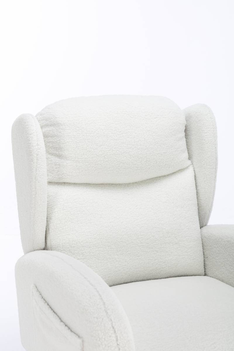 Cozy Ivory Teddy Rocking Chair