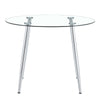 Sleek Silver Round Dining Table