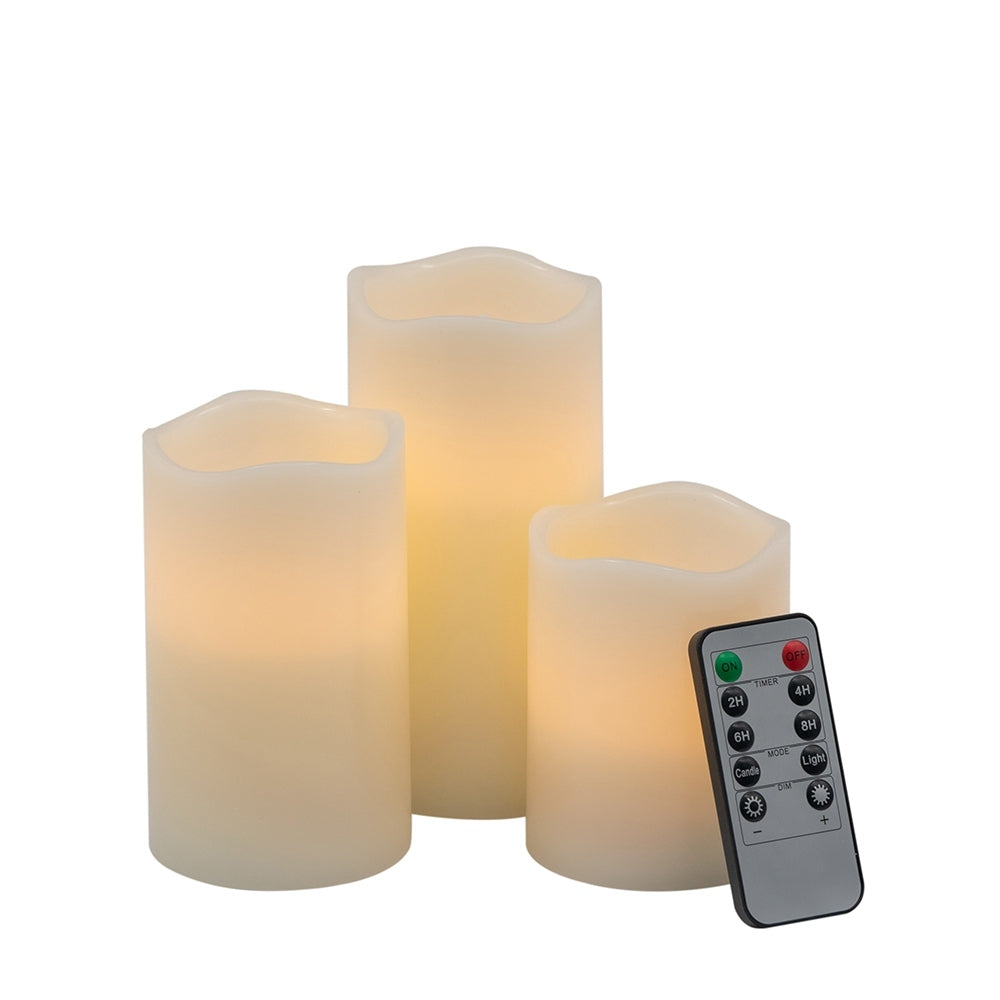 Ivory Glow LED Candles with Remote