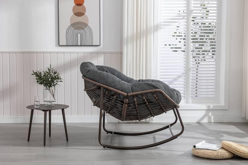 Cozy Rocking Rattan Chair