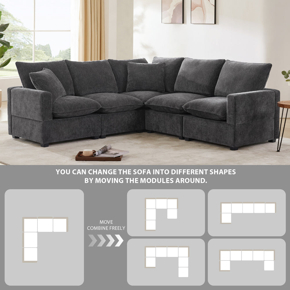 Cozy Corner L-Shaped Sofa Set