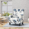 Chic Vintage Print Club Chair