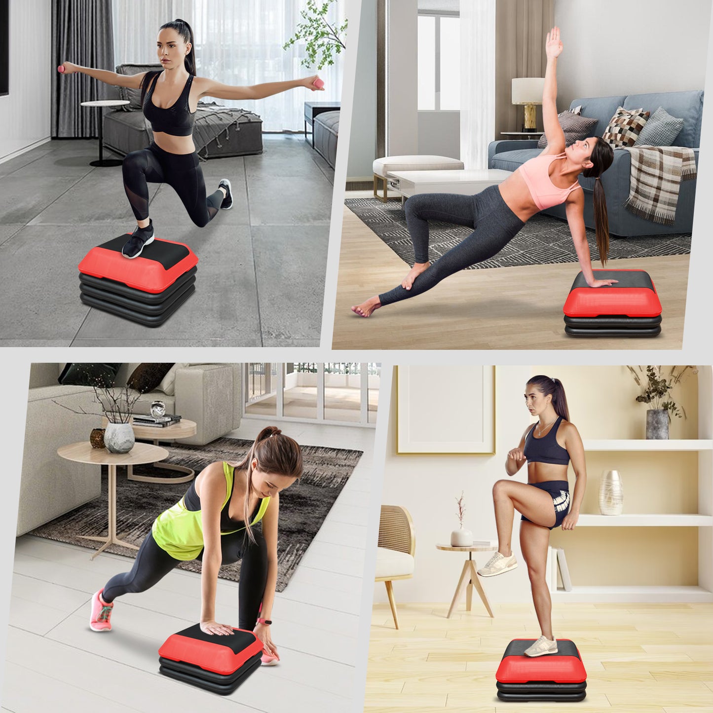 Adjustable Fitness Step Platform - Red Riser Trainer