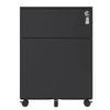 Secure Black Mobile File Cabinet