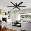 Sleek Remote-Controlled LED Ceiling Fan