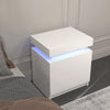 Glow White Nightstand with Storage Drawers