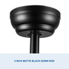 Sleek LED Ceiling Fan with Black Blades