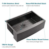 Stylish Matte Black Farmhouse Kitchen Sink with Accessory Kit