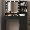 Chic Vanity Station with Mirror & Light