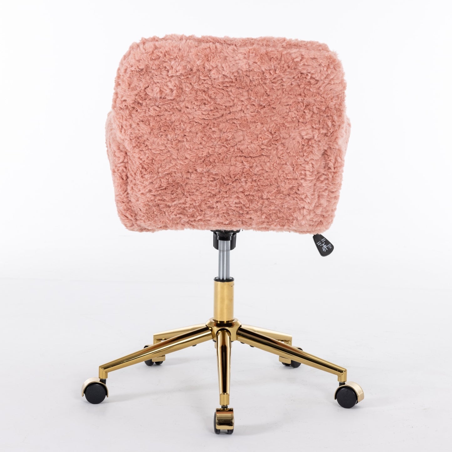 Chic Pink Office Chair with Golden Base