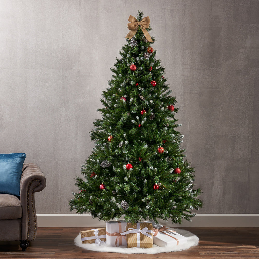 Frosted Pine Cone & Berry Christmas Tree