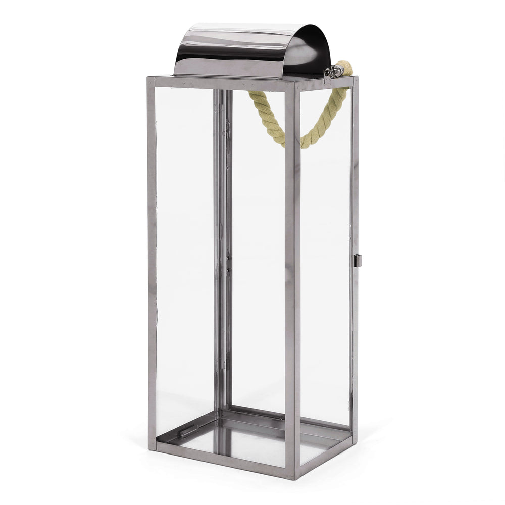 Shimmering Stainless Steel Lantern