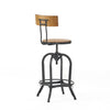 Swivel & Style: Adjustable Barstools with Wood Accent