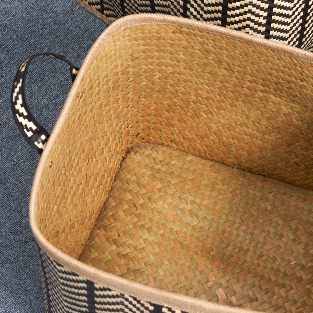 Chic Woven Storage Baskets - Set of Two