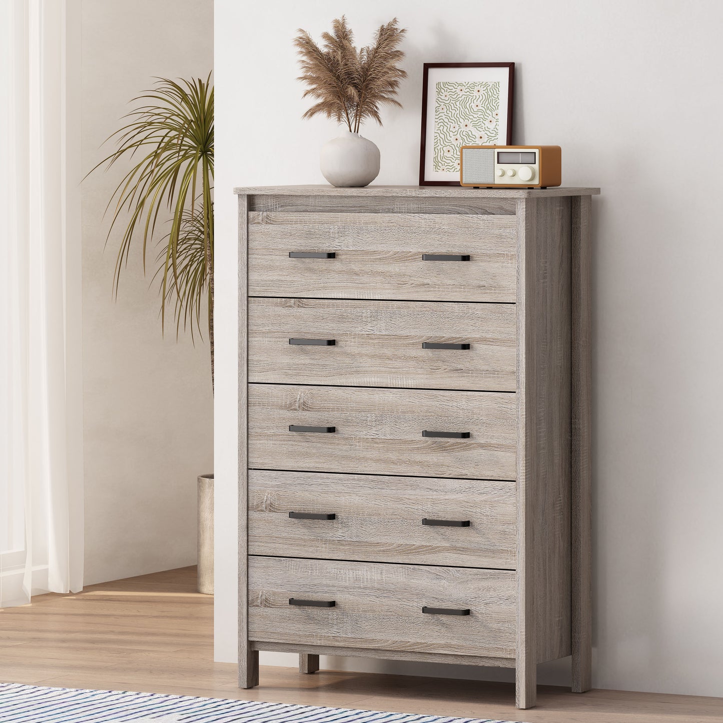 Easy Assemble 5-Drawer Chest