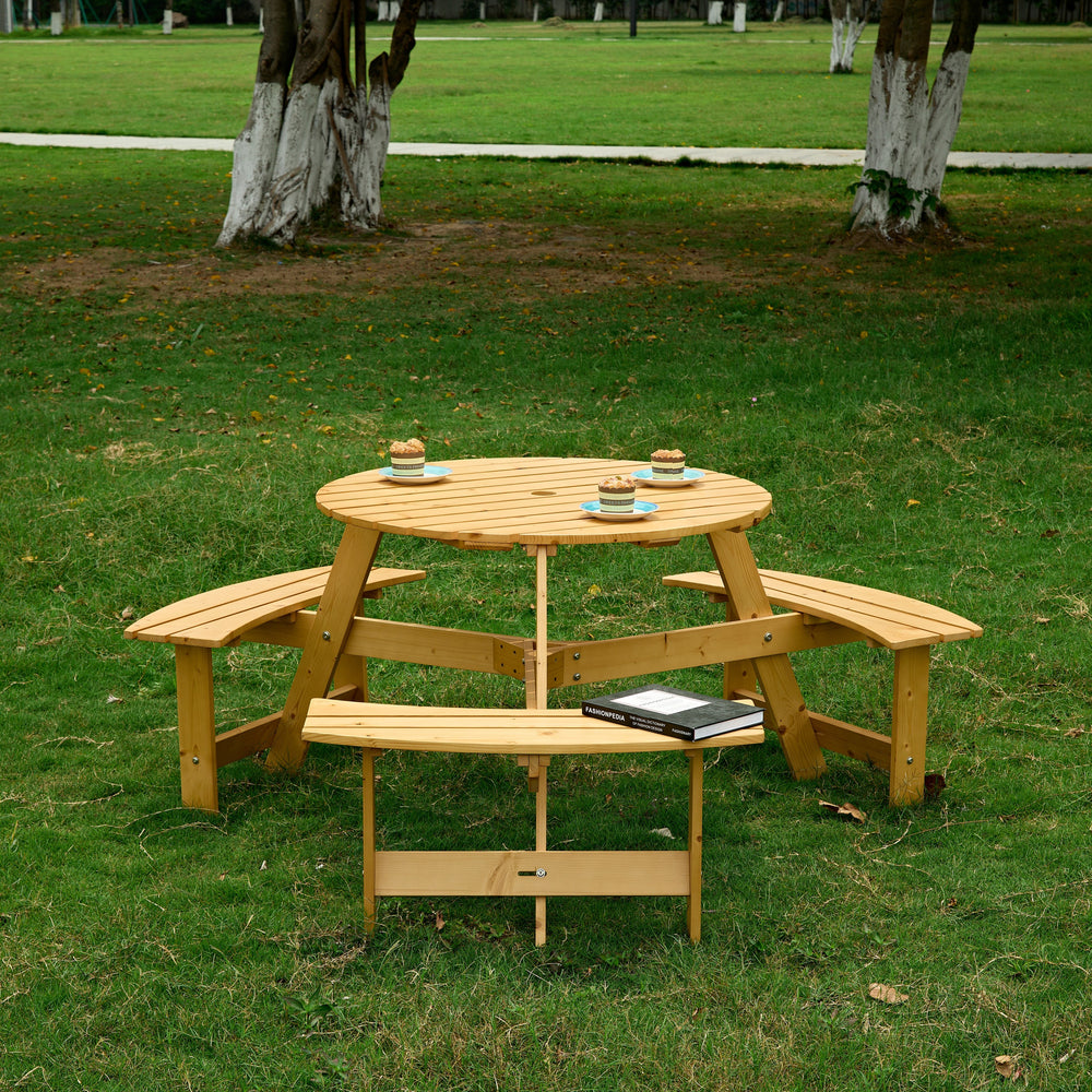 Gather 'Round: Spacious Outdoor Picnic Table Set