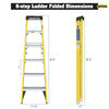 Bright Yellow Fiberglass Step Ladder - Heavy Duty Design