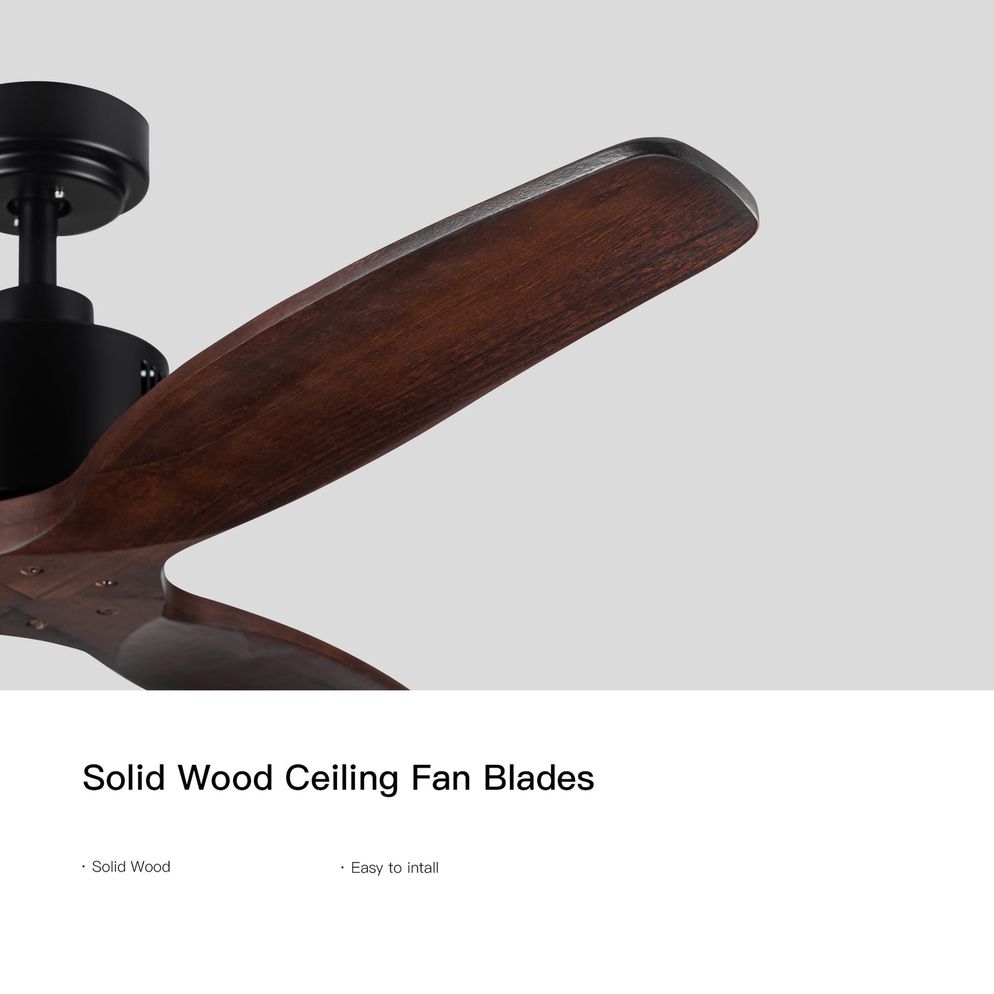 Rustic Brown Ceiling Fan with Remote Control