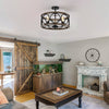 Chic Farmhouse Flush Mount Chandelier